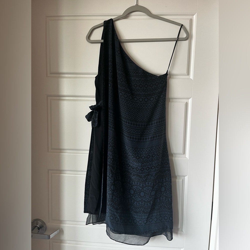 3.1 Phillip Lim 100% Silk One Shoulder Mini Dress